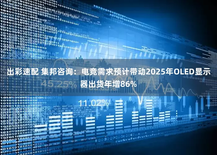出彩速配 集邦咨询：电竞需求预计带动2025年OLED显示器出货年增86%